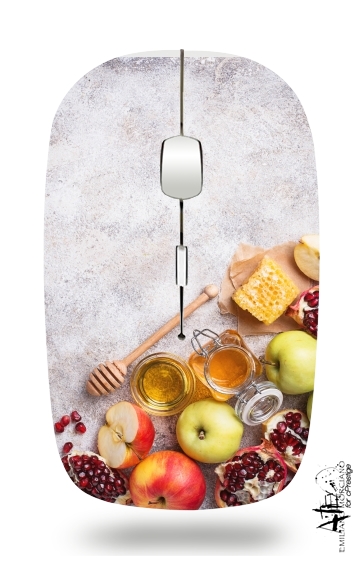 Honey Apple Pomegranate Rosh Hashana für Kabellose optische Maus mit USB-Empfänger