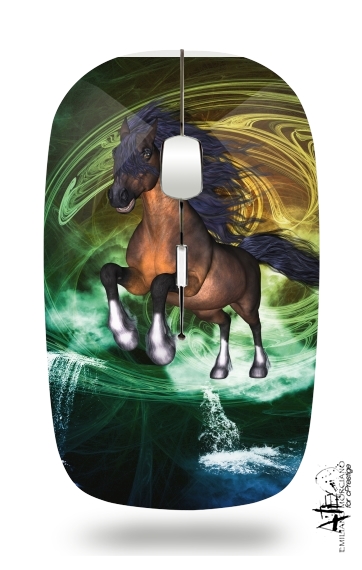 Horse with blue mane für Kabellose optische Maus mit USB-Empfänger