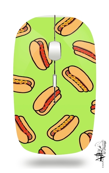 Hot Dog pattern für Kabellose optische Maus mit USB-Empfänger