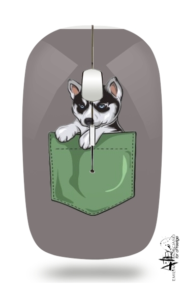 Husky Dog in the pocket für Kabellose optische Maus mit USB-Empfänger