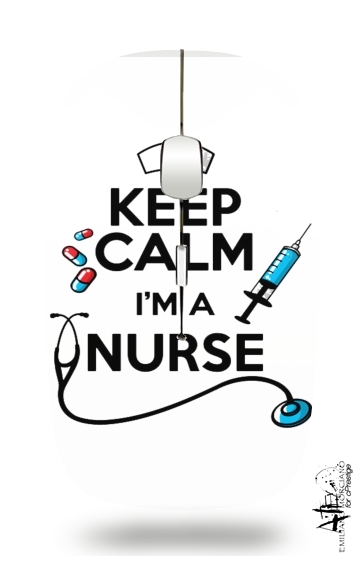Keep calm I am a nurse für Kabellose optische Maus mit USB-Empfänger