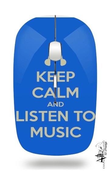 Keep Calm And Listen to Music für Kabellose optische Maus mit USB-Empfänger
