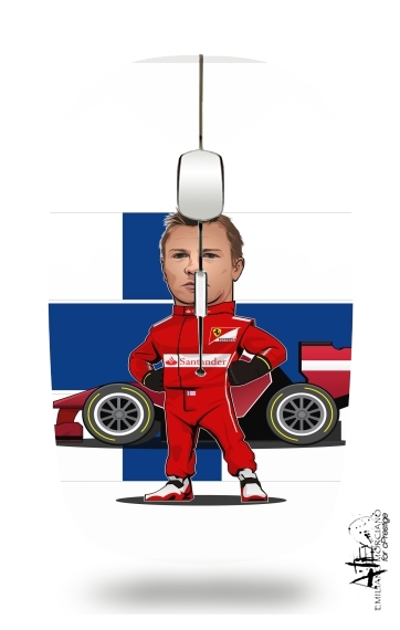 MiniRacers: Kimi Raikkonen - Ferrari Team F1 für Kabellose optische Maus mit USB-Empfänger