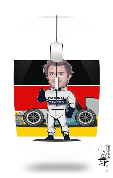 MiniRacers: Nico Rosberg - Mercedes Formula One Team für Kabellose optische Maus mit USB-Empfänger