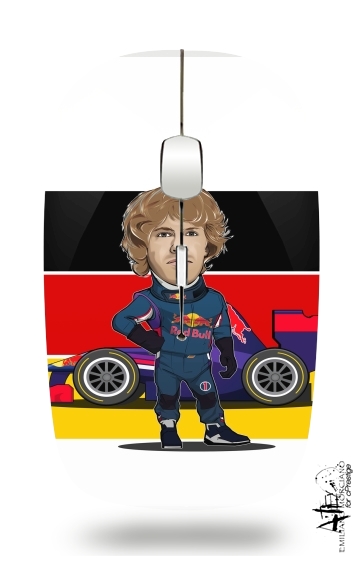 MiniRacers: Sebastian Vettel - Red Bull Racing Team für Kabellose optische Maus mit USB-Empfänger