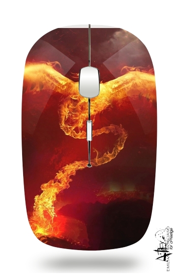 Phoenix in Fire für Kabellose optische Maus mit USB-Empfänger