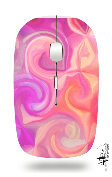 pink and orange swirls für Kabellose optische Maus mit USB-Empfänger