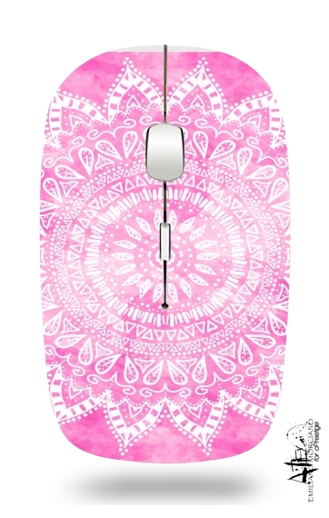 Pink Bohemian Boho Mandala für Kabellose optische Maus mit USB-Empfänger
