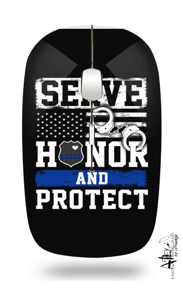 Police Serve Honor Protect für Kabellose optische Maus mit USB-Empfänger