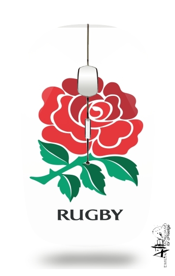 Rose Flower Rugby England für Kabellose optische Maus mit USB-Empfänger