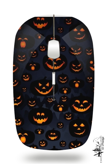 Scary Halloween Pumpkin für Kabellose optische Maus mit USB-Empfänger