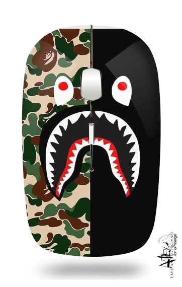Shark Bape Camo Military Bicolor für Kabellose optische Maus mit USB-Empfänger