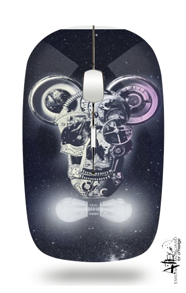 Skull Mickey Mechanics in space für Kabellose optische Maus mit USB-Empfänger