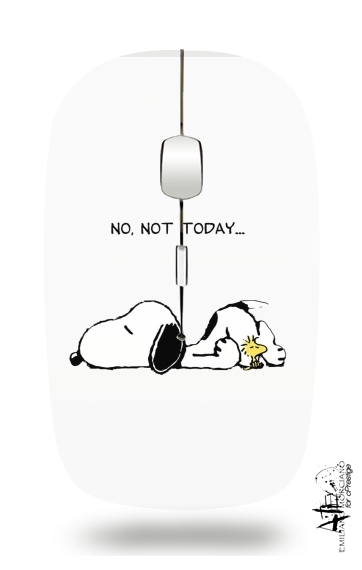 Snoopy No Not Today für Kabellose optische Maus mit USB-Empfänger