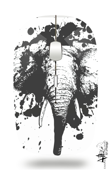 Splashing Elephant für Kabellose optische Maus mit USB-Empfänger