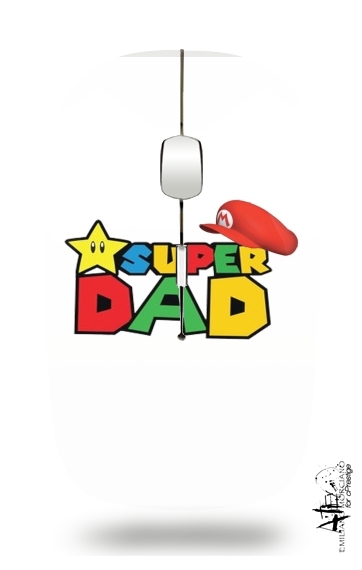 Super Dad Mario humour für Kabellose optische Maus mit USB-Empfänger