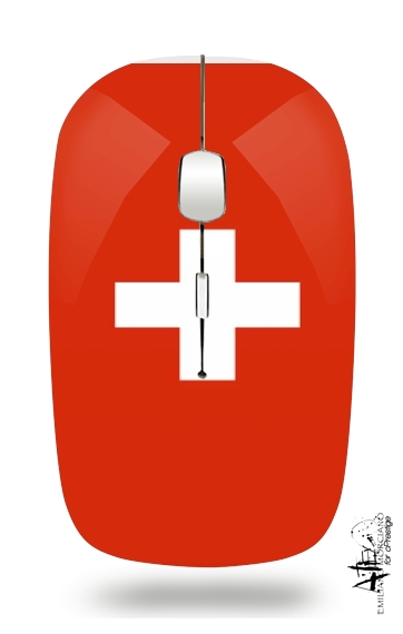 Schweiz (Confoederatio Helvetica) Flagge für Kabellose optische Maus mit USB-Empfänger