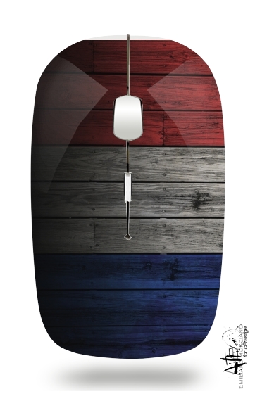 Wooden French Flag für Kabellose optische Maus mit USB-Empfänger