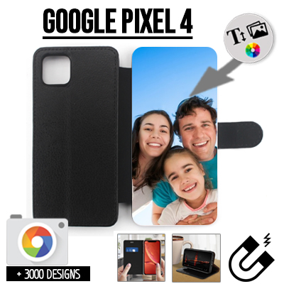 Bookstyle Tasche Google Pixel 4 mit Bild