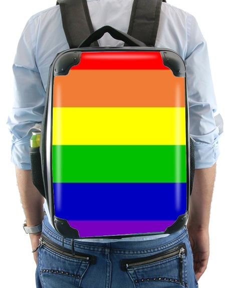 Fahne Bogen im Himmel Gay für Rucksack