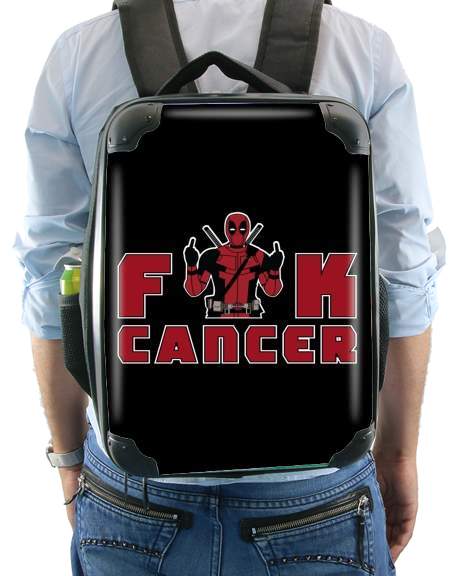 Fuck Cancer With Deadpool für Rucksack