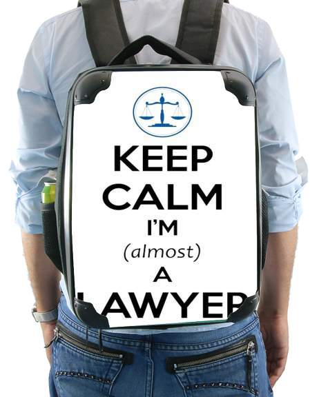 Keep calm i am almost a lawyer für Rucksack