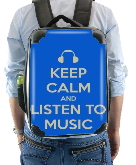 Keep Calm And Listen to Music für Rucksack