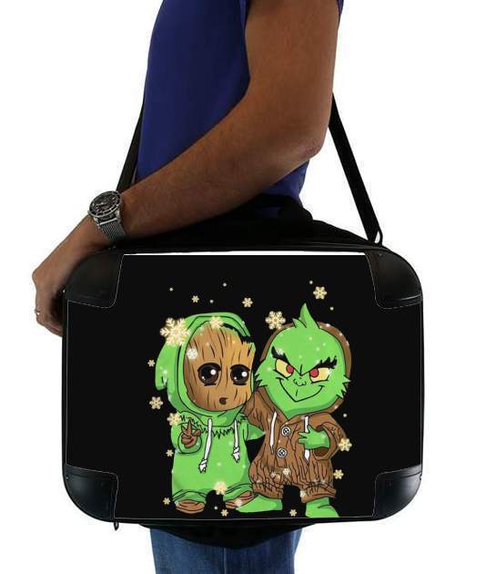  Baby Groot and Grinch Christmas für Computertasche / Notebook / Tablet