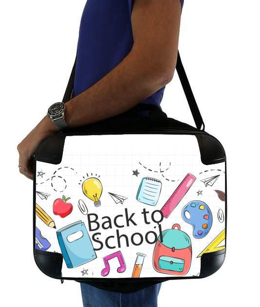 Back to school background drawing für Computertasche / Notebook / Tablet