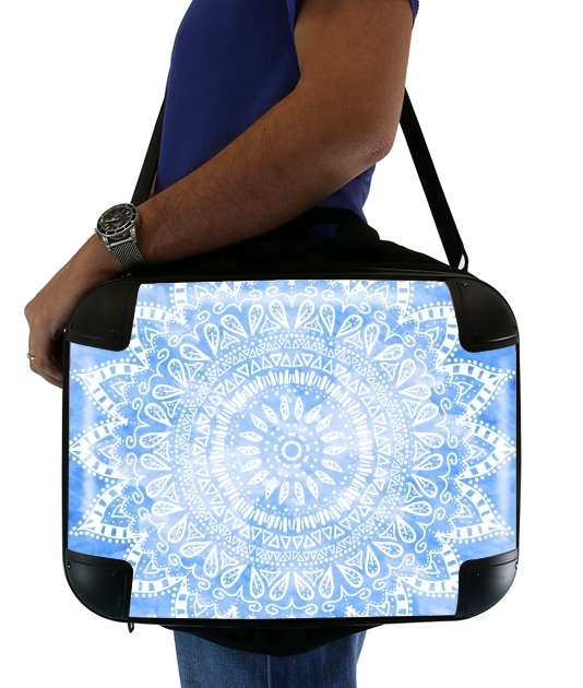 Bohemian Flower Mandala in Blue für Computertasche / Notebook / Tablet