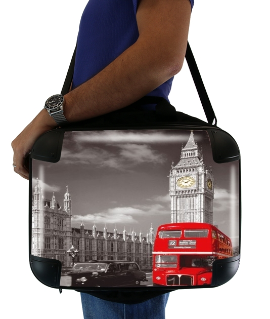Vor London roter Bus für Computertasche / Notebook / Tablet