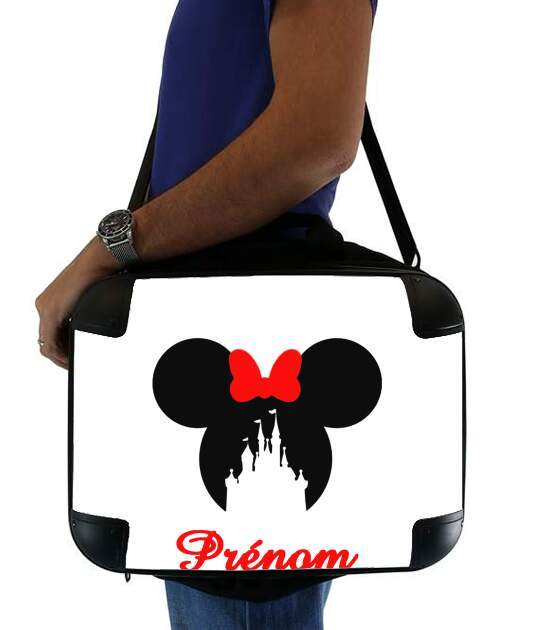 castle Minnie Face with custom name für Computertasche / Notebook / Tablet