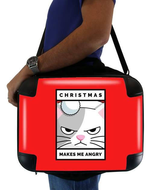 Christmas makes me Angry cat für Computertasche / Notebook / Tablet