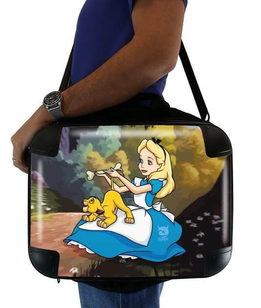 Disney Hangover Alice and Simba für Computertasche / Notebook / Tablet