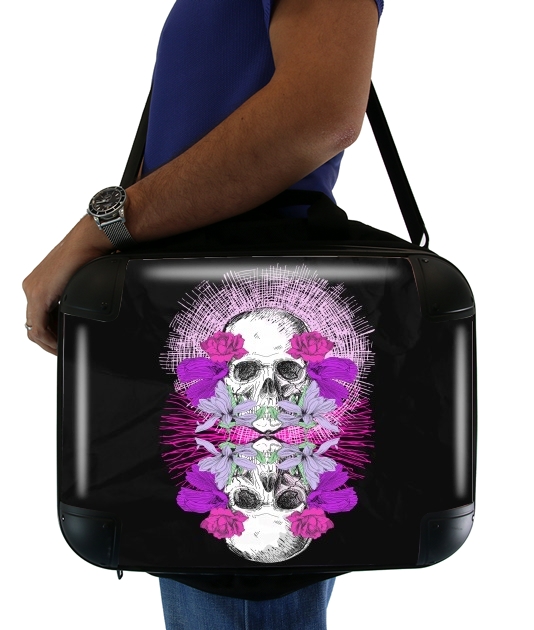 Flowers Skull für Computertasche / Notebook / Tablet