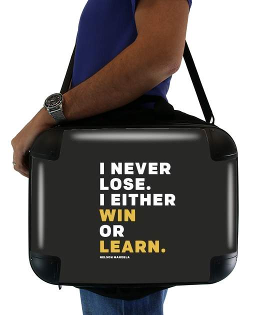 i never lose either i win or i learn Nelson Mandela für Computertasche / Notebook / Tablet