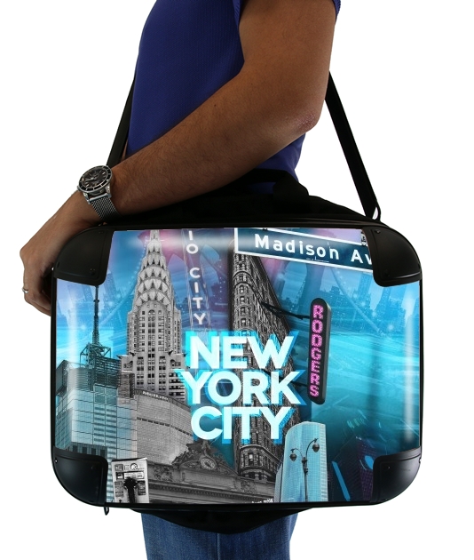 New York City II [blue] für Computertasche / Notebook / Tablet