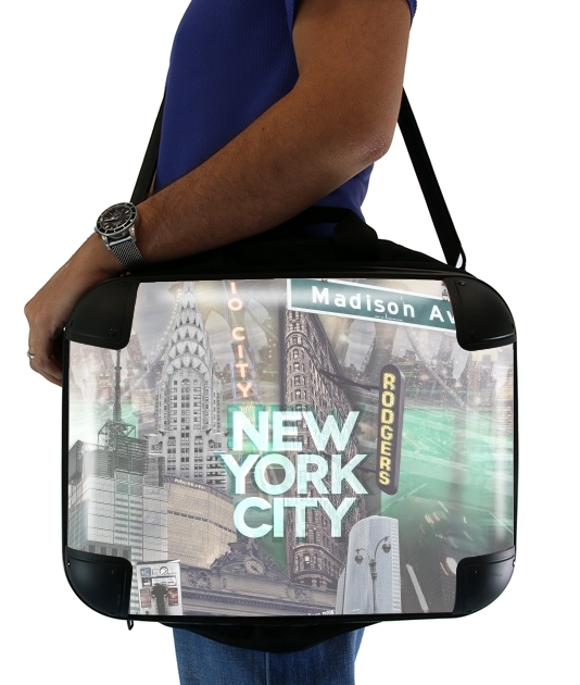 New York City II [green] für Computertasche / Notebook / Tablet