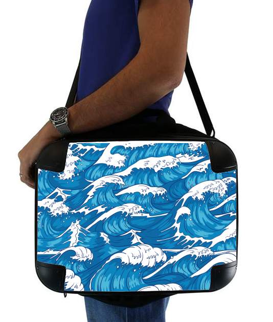 Storm waves seamless pattern ocean für Computertasche / Notebook / Tablet