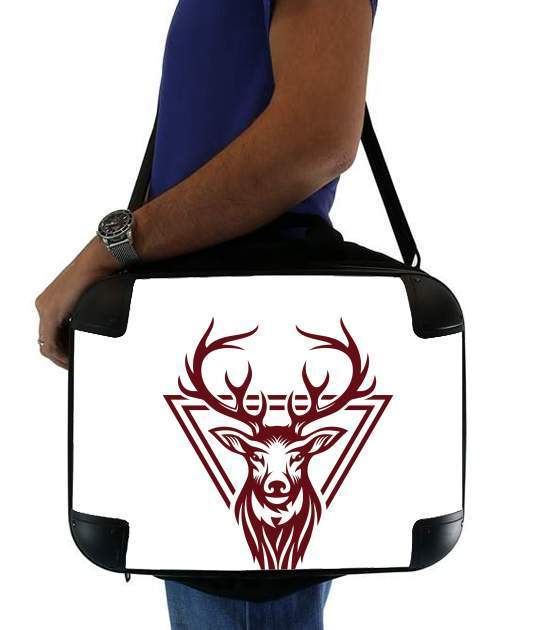Vintage deer hunter logo für Computertasche / Notebook / Tablet