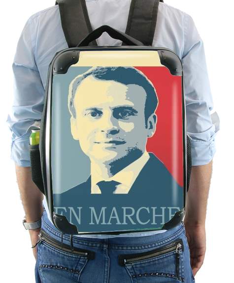 Macron Propaganda En marche la France für Rucksack