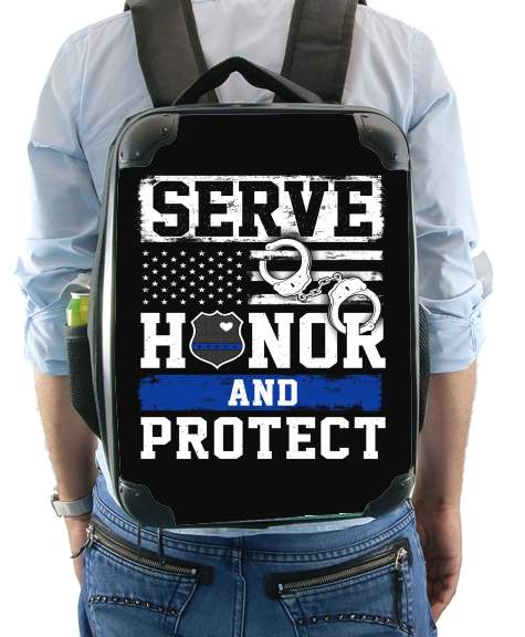 Police Serve Honor Protect für Rucksack