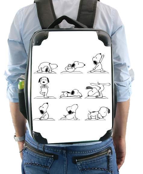 Snoopy Yoga für Rucksack