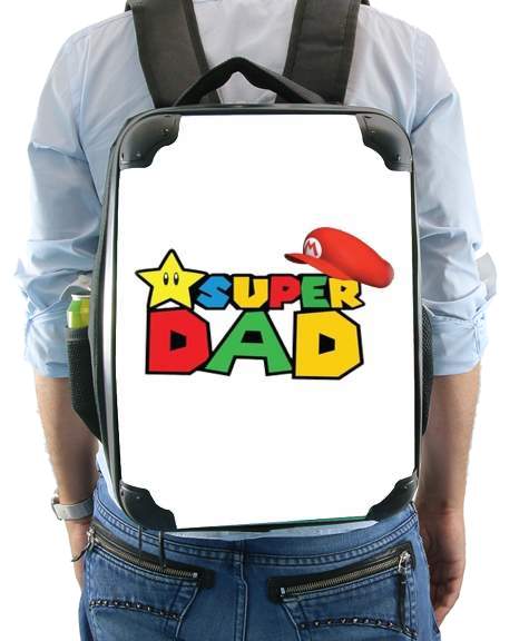 Super Dad Mario humour für Rucksack