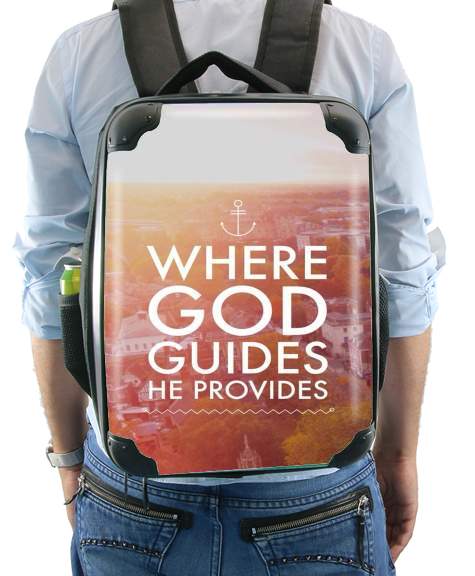 Where God guides he provides Bible für Rucksack