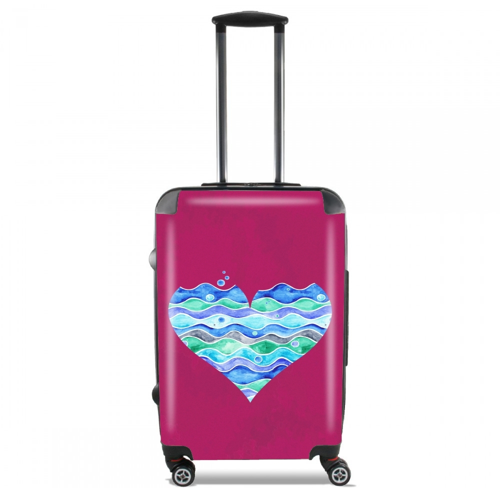A sea of Love (purple) für Kabinengröße Koffer