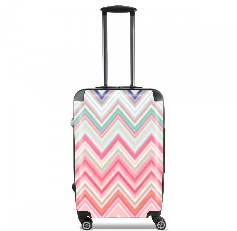 colorful chevron in pink für Kabinengröße Koffer