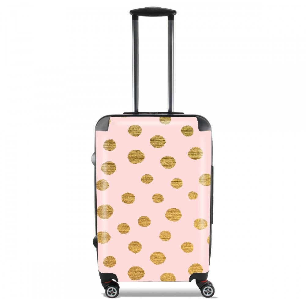 Golden Dots And Pink für Kabinengröße Koffer