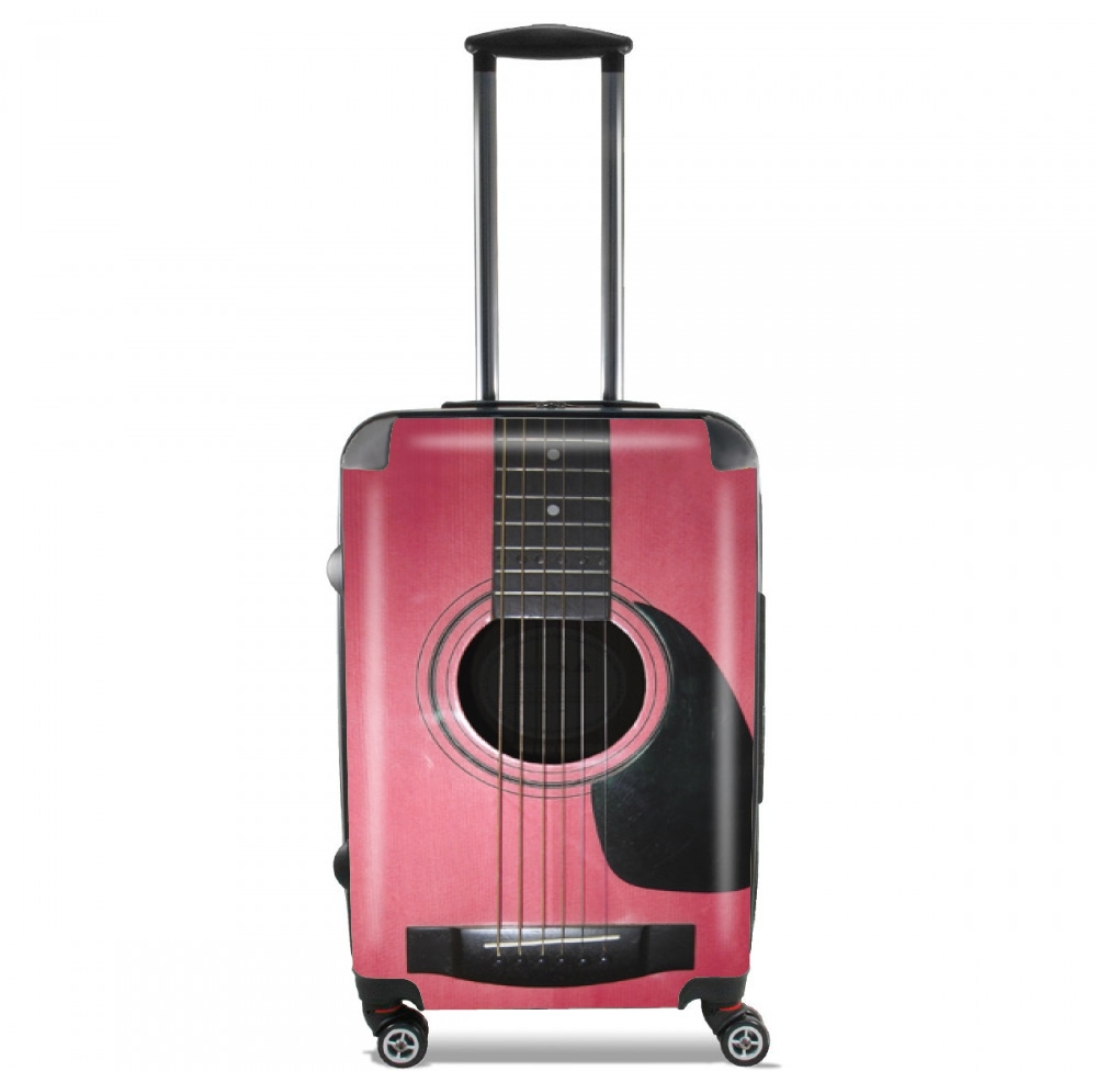 Rosa Gitarre für Kabinengröße Koffer