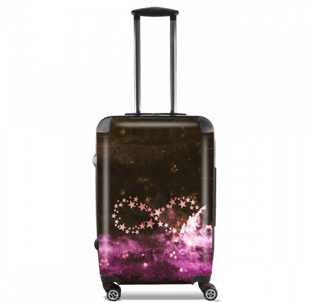 Infinity Stars purple für Kabinengröße Koffer